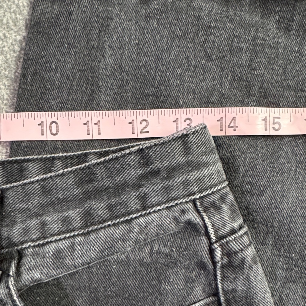 Princess Polly Hammer Wide Leg Baggy Distressed Black Jeans Women’s 8 - Picture 11 of 14